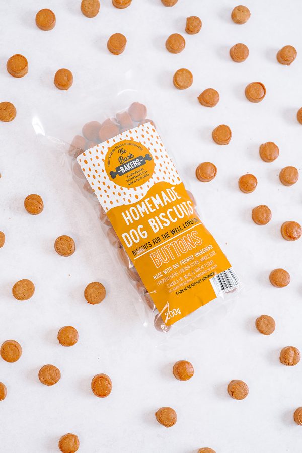 Homemade Dog Biscuits - Buttons 200g