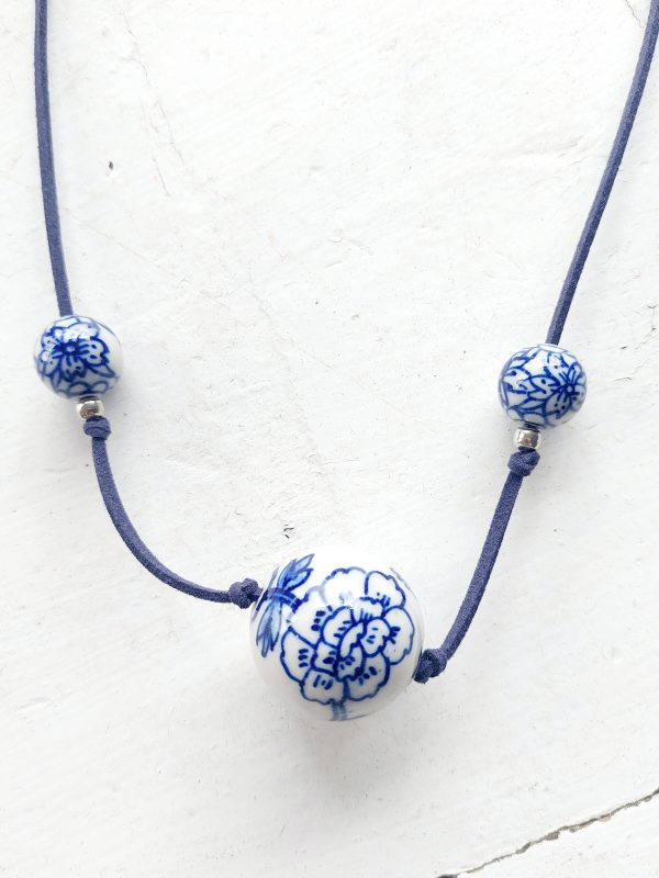 Porcelain beads cord necklaces - Image 2