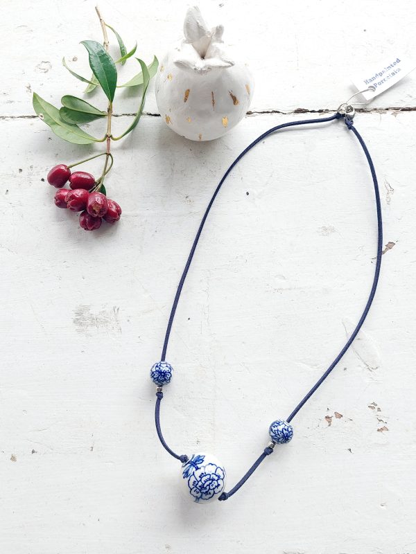 Porcelain beads cord necklaces - Image 3