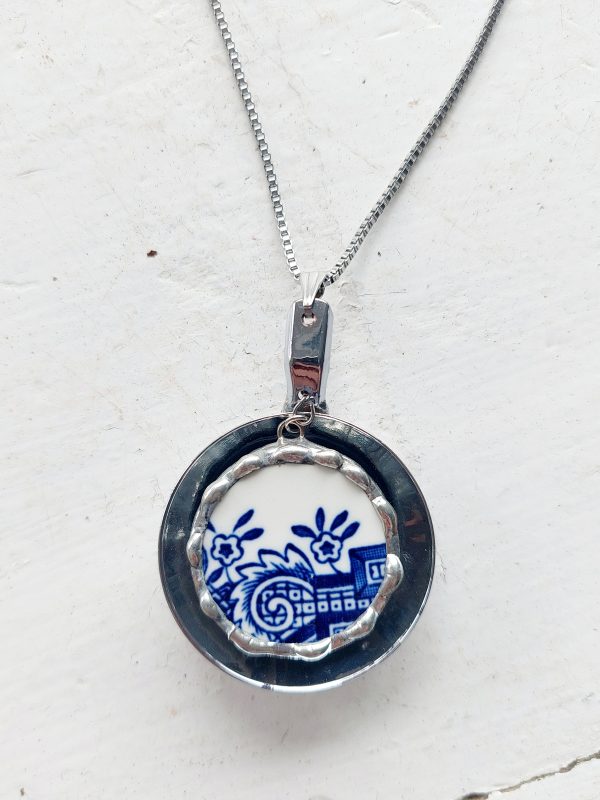 Vintage spoon and plate necklace