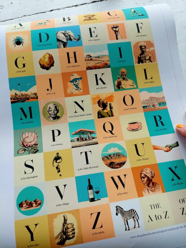South Africa Alphabet Poster - Image 2