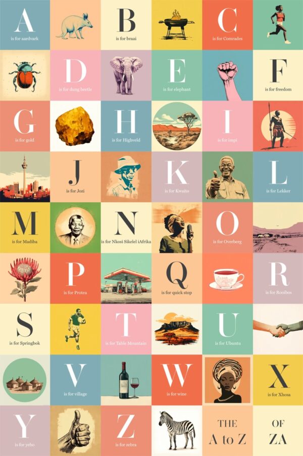 South Africa Alphabet Poster - Image 10