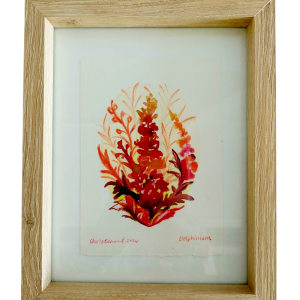 Framed oil pastel drawings
