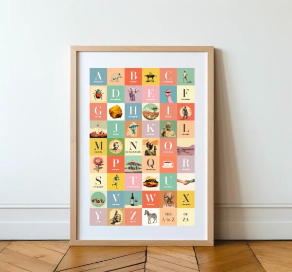 South Africa Alphabet Poster