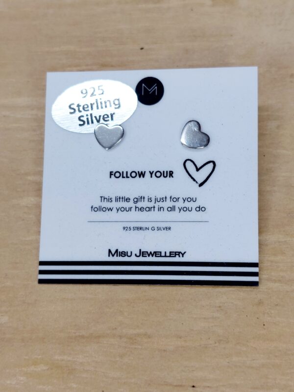 Silver heart earrings