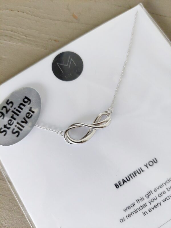 Silver infinity necklace