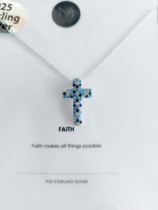 Silver cross necklace - Image 3