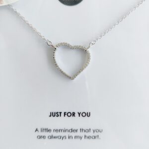 Silver heart necklace