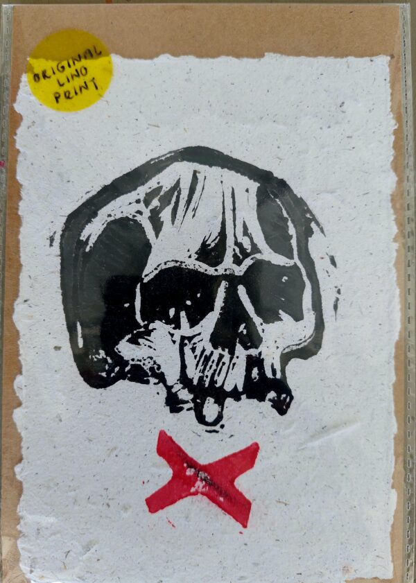 Linoprint art on handmade paper - Image 8